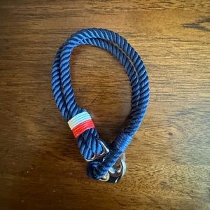 New Unisex Navy Corded Anchor Bracelet
